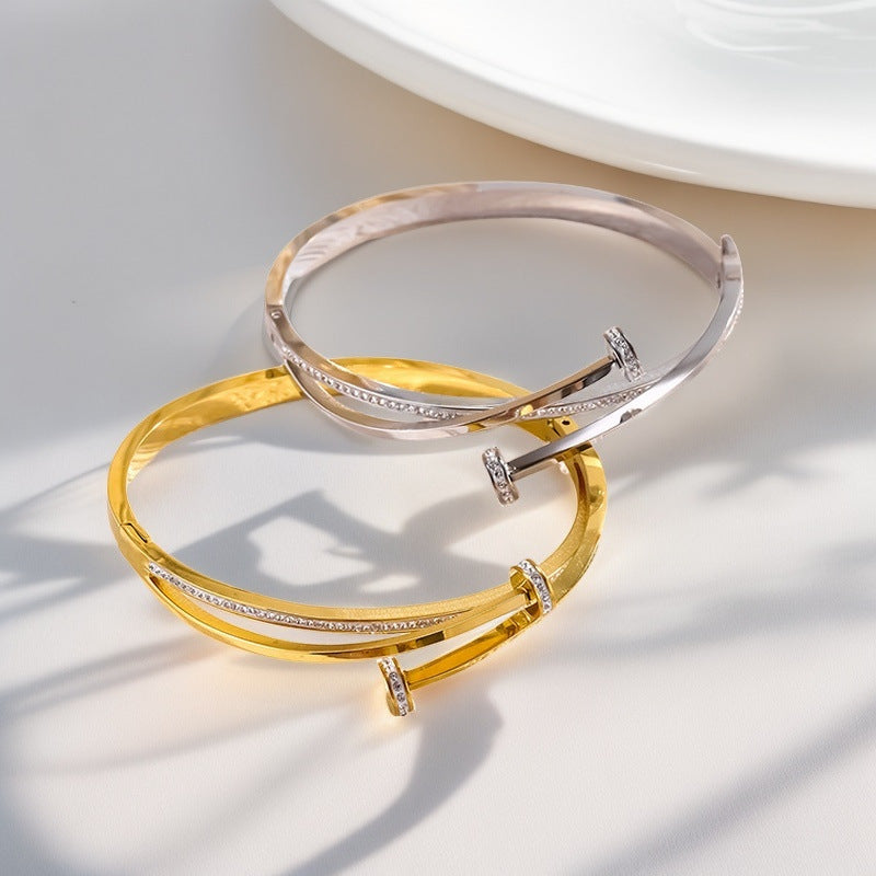 nail crystal diamond bracelet