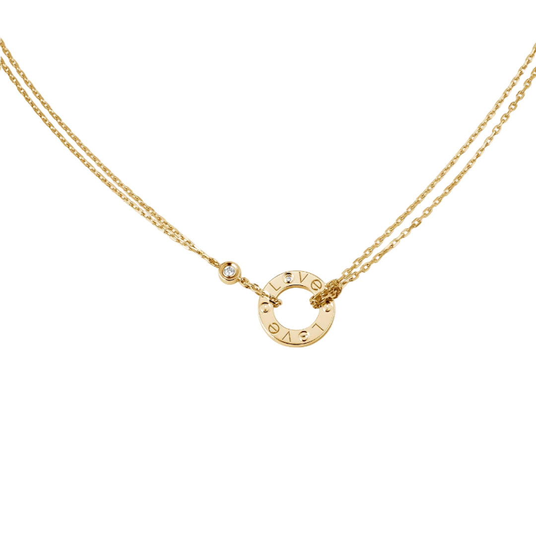 Ava Love Necklace - 2 Diamonds