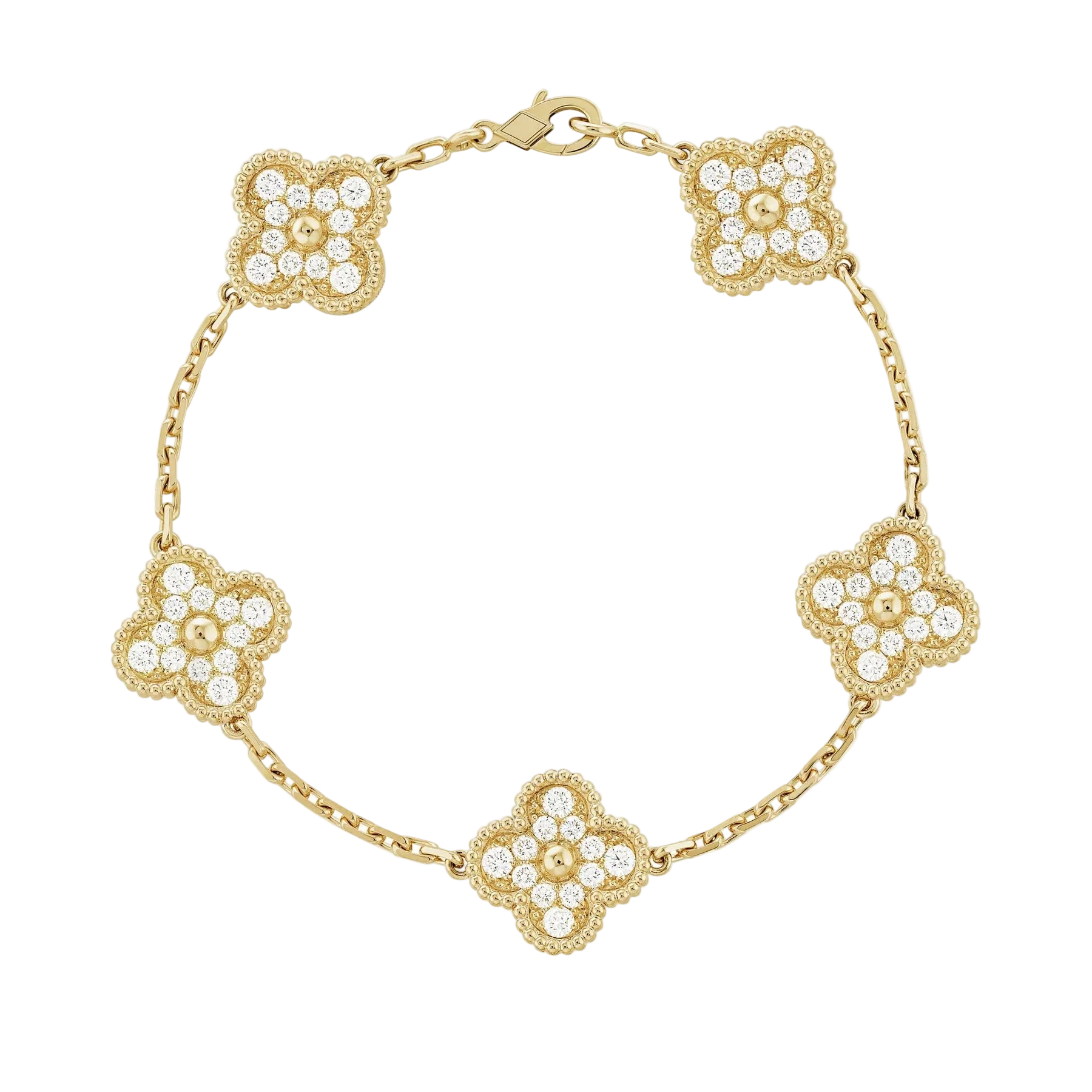 Gold | Cloverleaf Diamond Bracelet