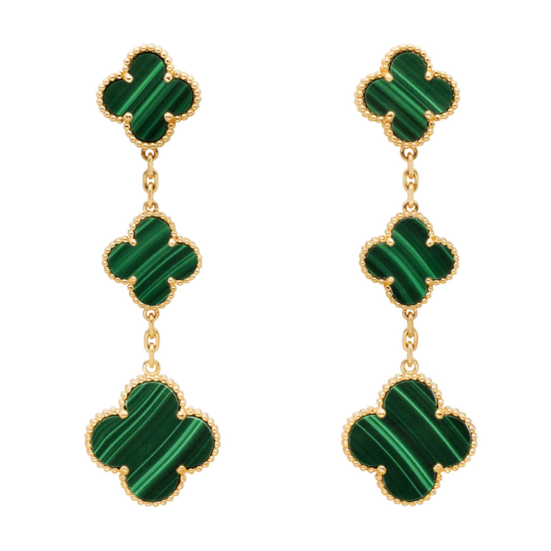 Clover Triple Earrings - Green