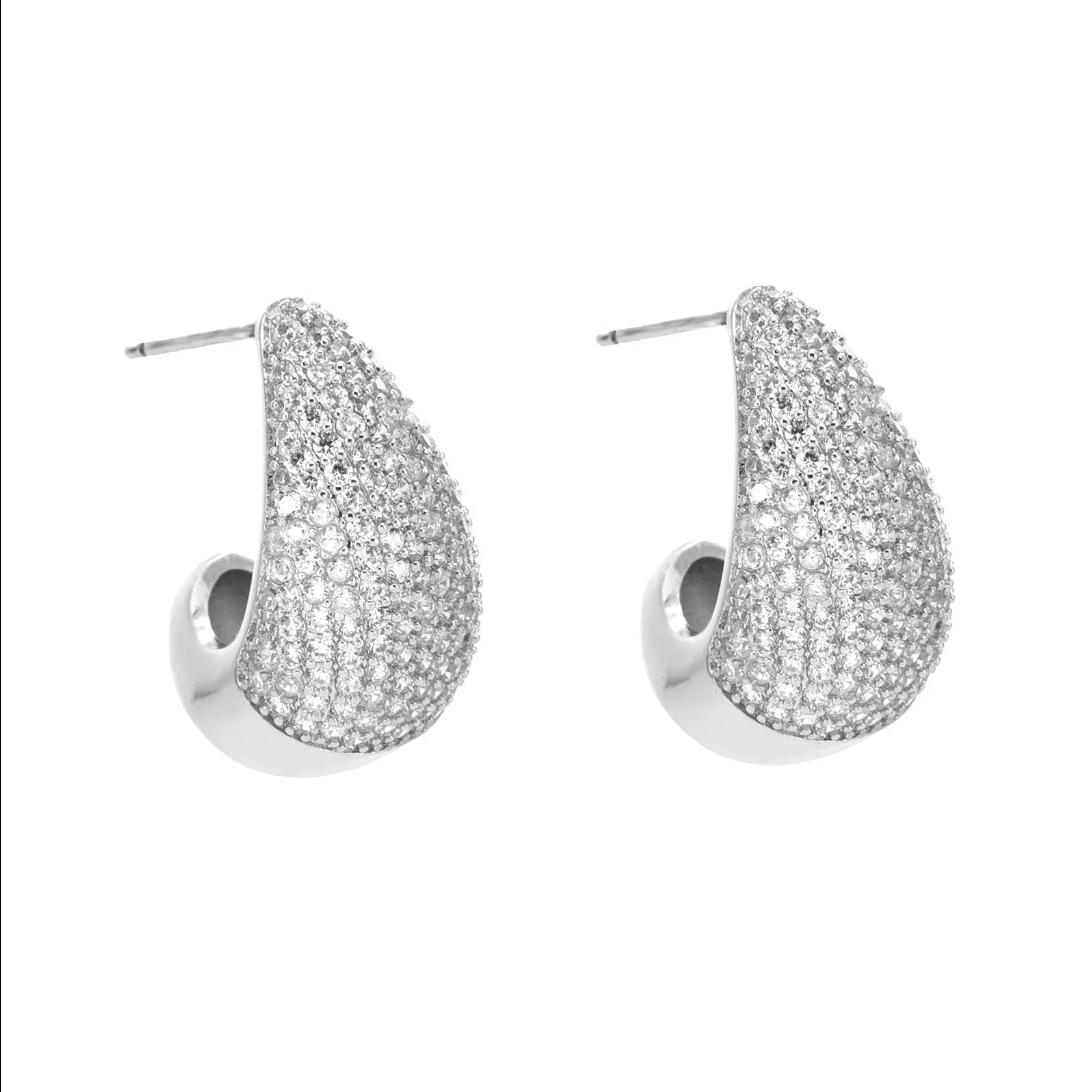 Water drop earrings - sparkling