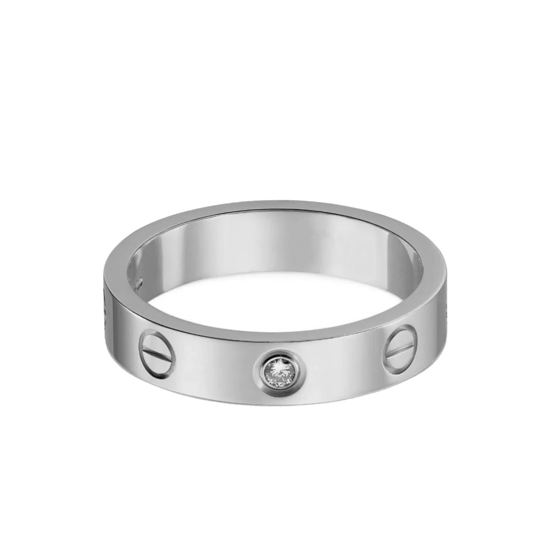 Ava Love Diamond-Stone Ring - Silver