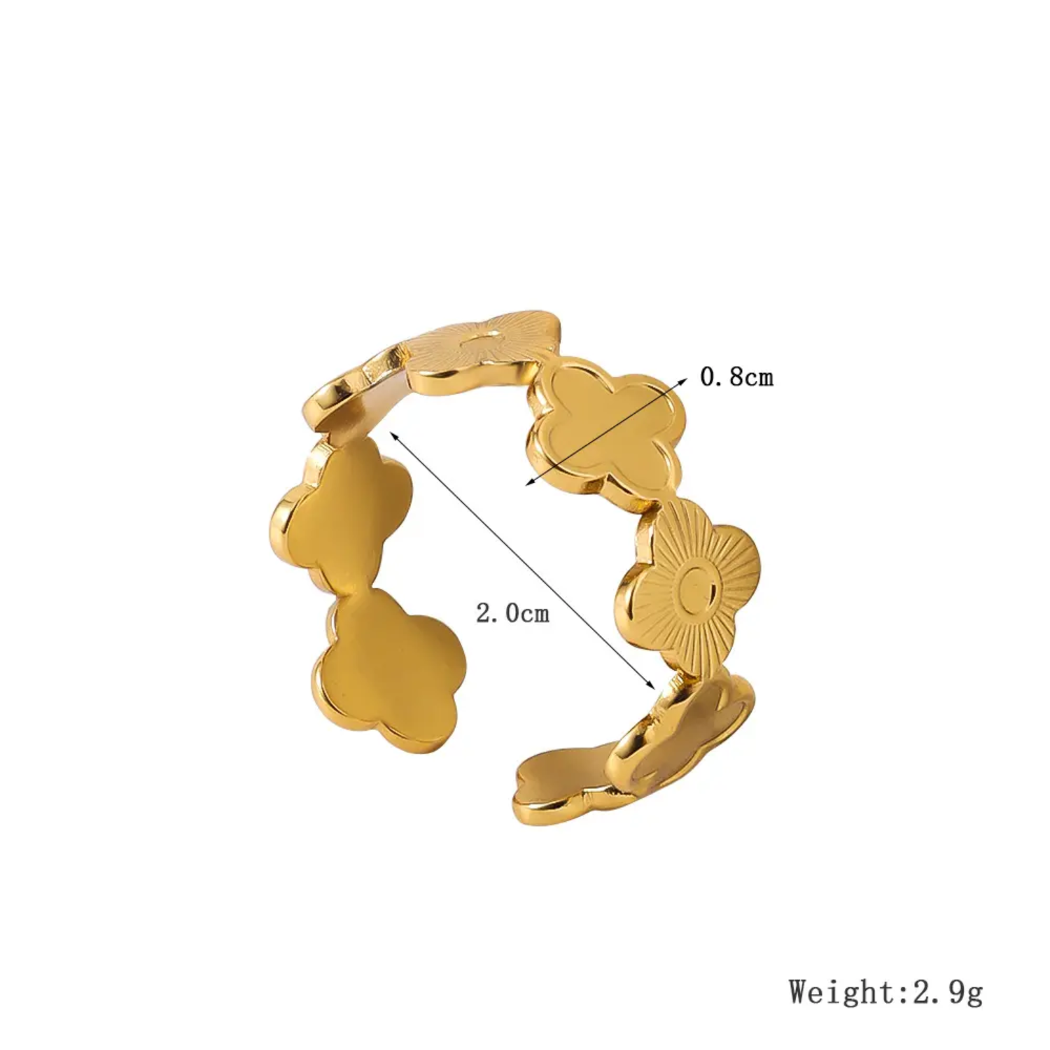 Clover Metal Ring