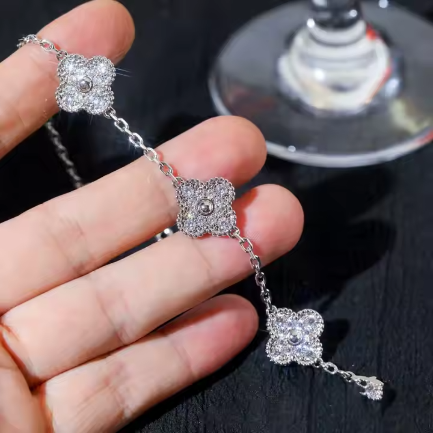 Clover Full Diamond Bracelet