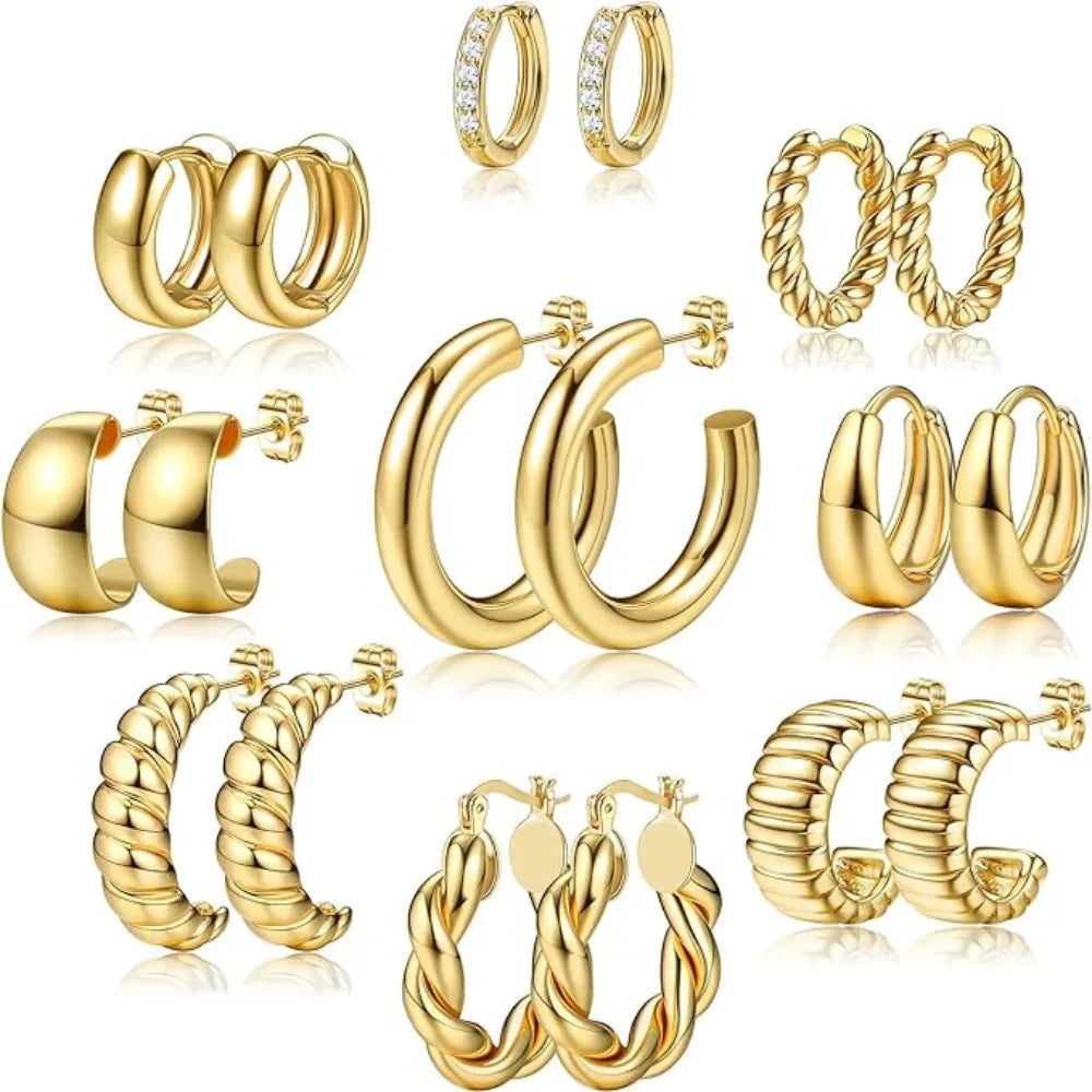 Pairs Earrings Gold