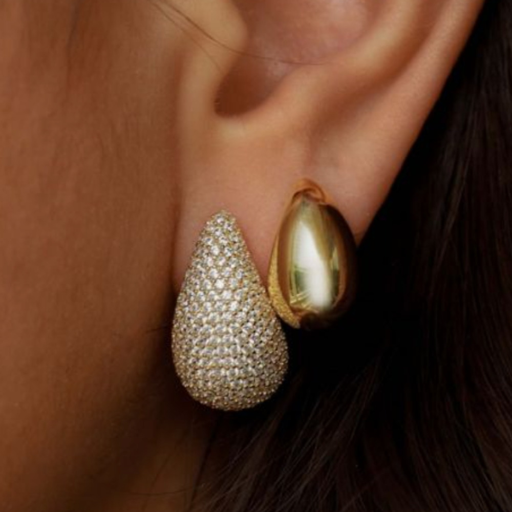 Water drop earrings - sparkling