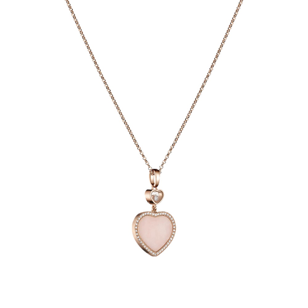 Heart Necklace - Pink / Rose Gold