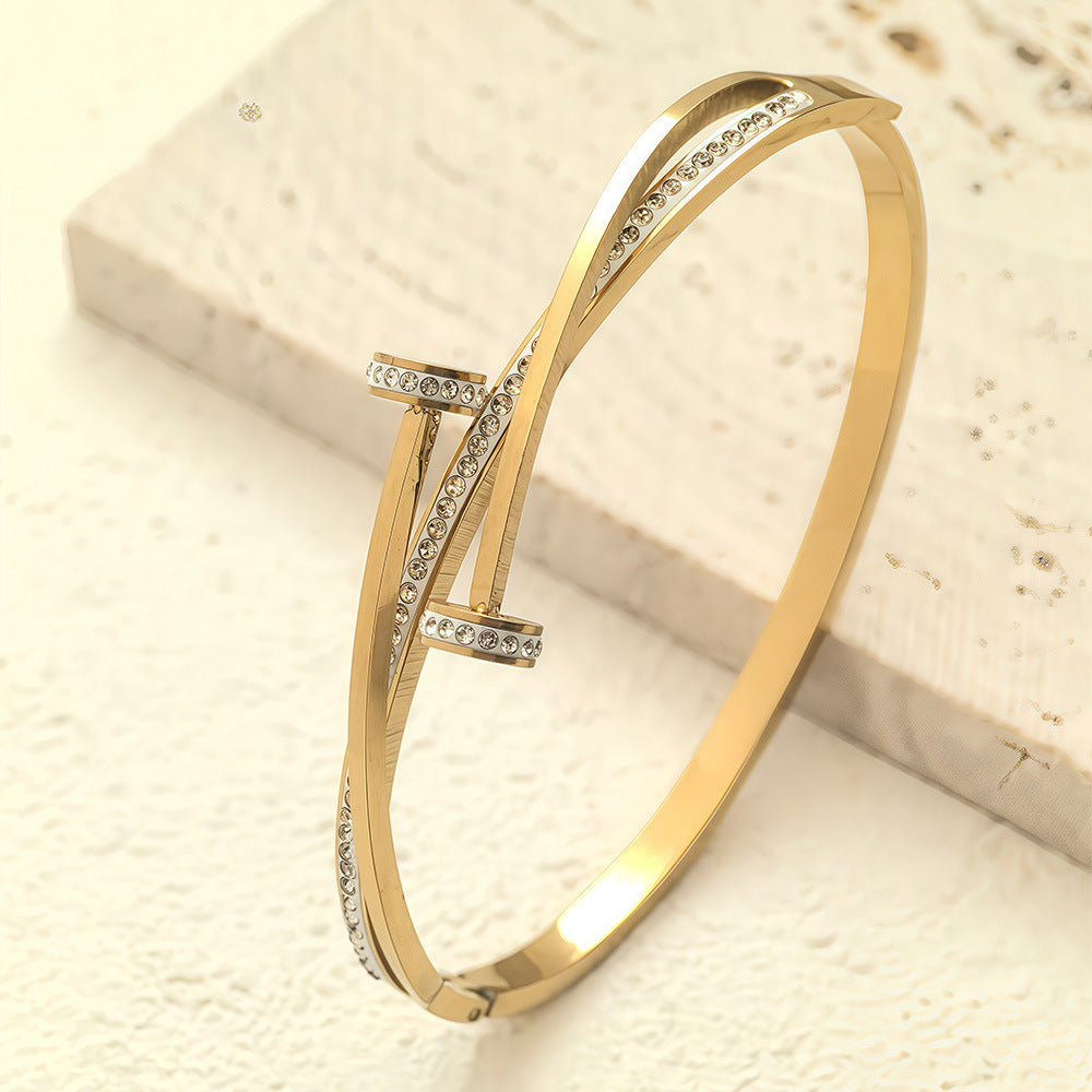 nail crystal diamond bracelet