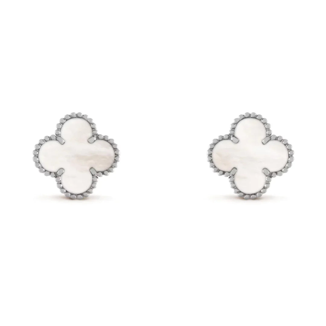 Coki Earrings - White / Silver