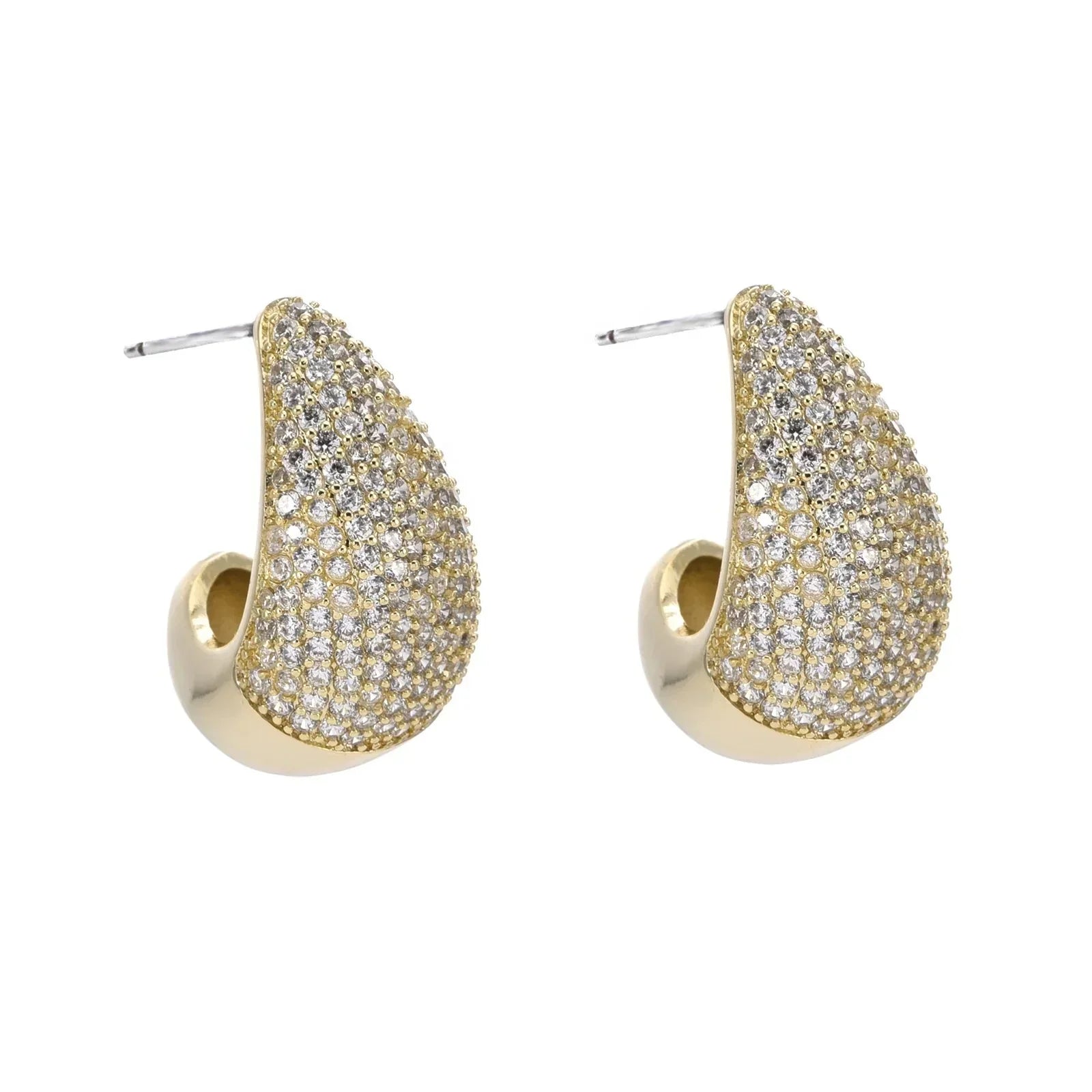 Water drop earrings - sparkling