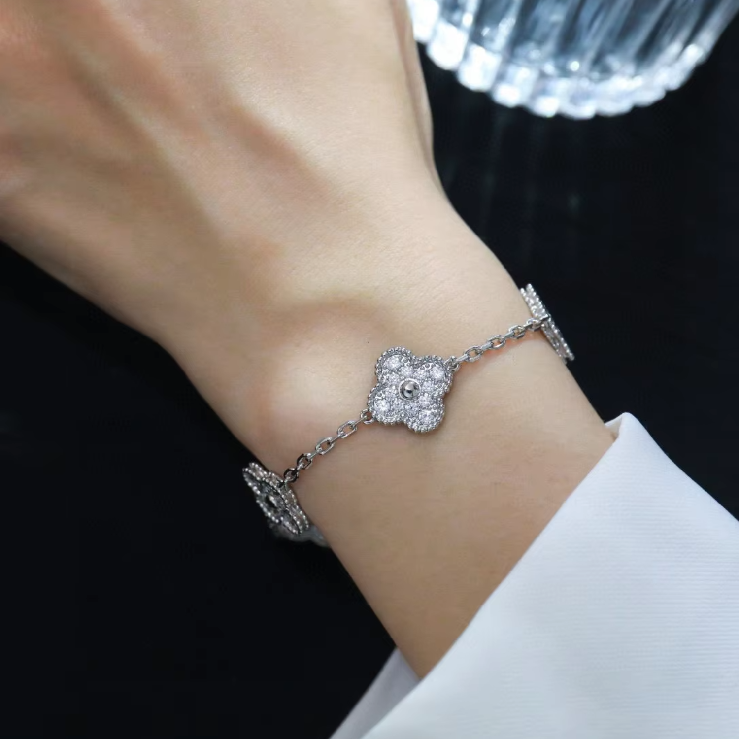 Clover Full Diamond Bracelet