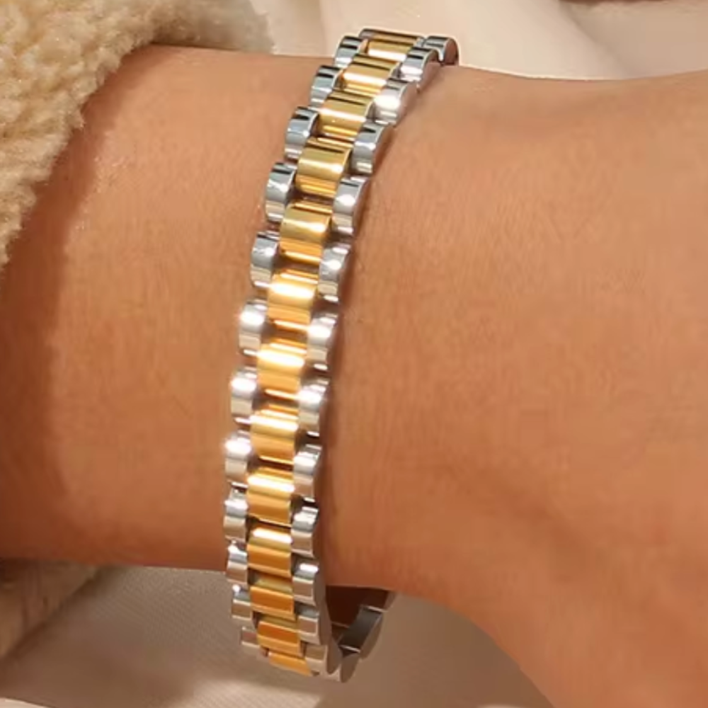 Juliana Double Watch Bracelet - Gold / Silver